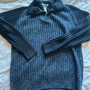 Navy blue quarter zip sweater